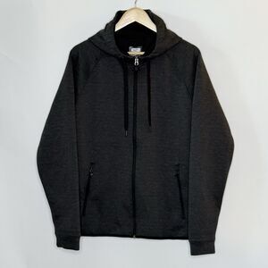 32 DEGREES HEAT Hooded Zip Jacket Men's L Charcoal Gray Pockets Lined Activewear